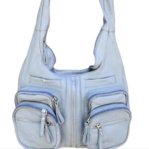 Michael‎ Rome blue nappa leather shoulder bag NWT